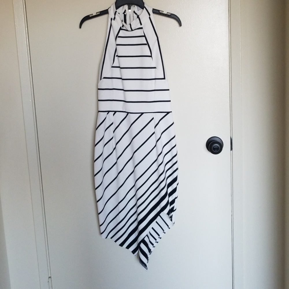 Lumiere by Bariano white Stripe Dress - Semi Formal
